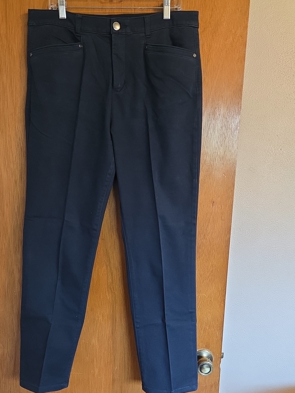 Chirstoper & Banks Dark Navy Straight-Leg Trousers